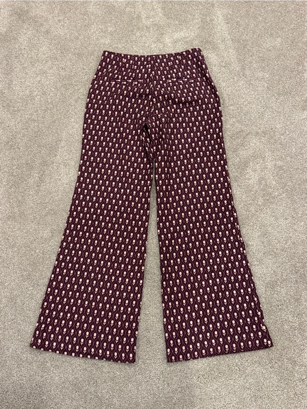 Anthropologie Maeve The Naomi Linen blend tulip print Wide-Leg Flare Pant size 2 - Picture 4 of 10